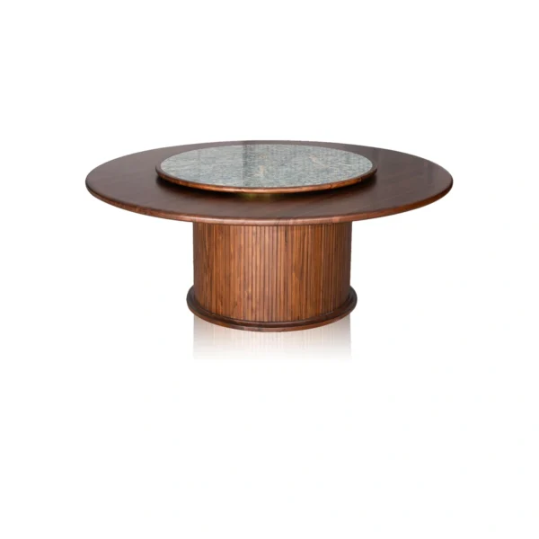 DYHwood Teak Electric Turntable Dining Table CT901